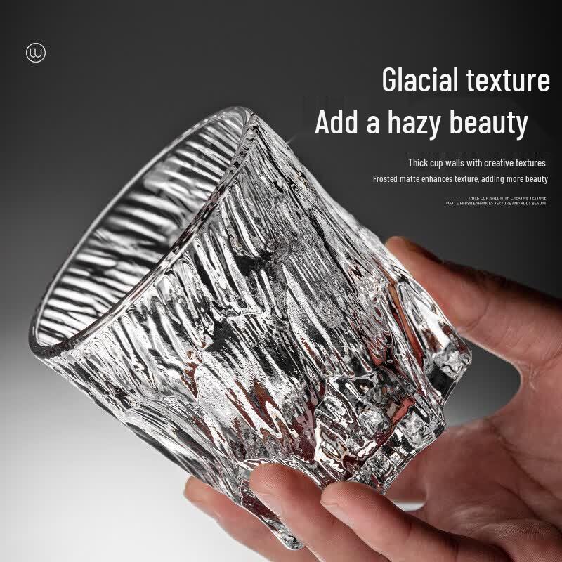 Youluo Retro Embossed Glacier Glass Tumbler