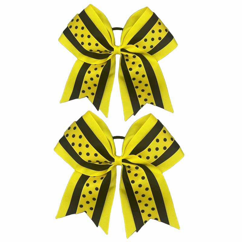 Polka Dot Double Bow Hair Tie - Gentle On Hair, Perfect for Girls' Accessories