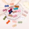20Pcs/Set  Mini Bows Hair Clips for Baby Girls Kids Solid Color Bows Hairpins Barrettes Handmade Headwear Hair Accessories