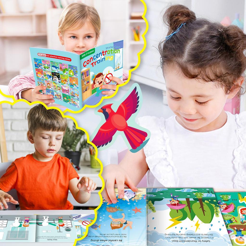 Explosive Creativity DIY Sticker Book for Kids: Reusable and Educational Baby Toy