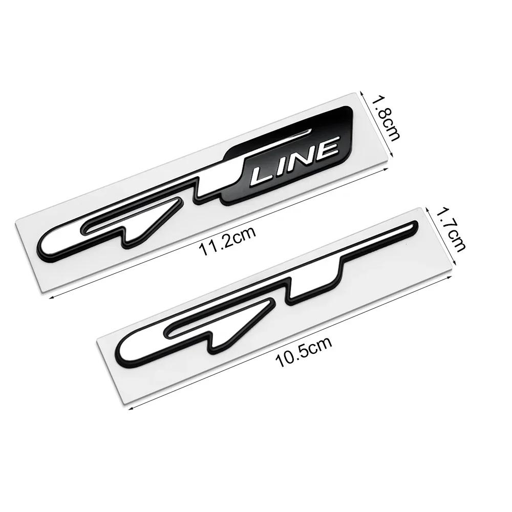 AAAGS1 3D Samochód Linia GT Design Błotnik Tylny Bagażnik Nadwozie Emblemat Odznaka Naklejka Dla Peugeot Dla Kia K9 Forte Ceed Cerato RIO K3 K5 Akcesoria