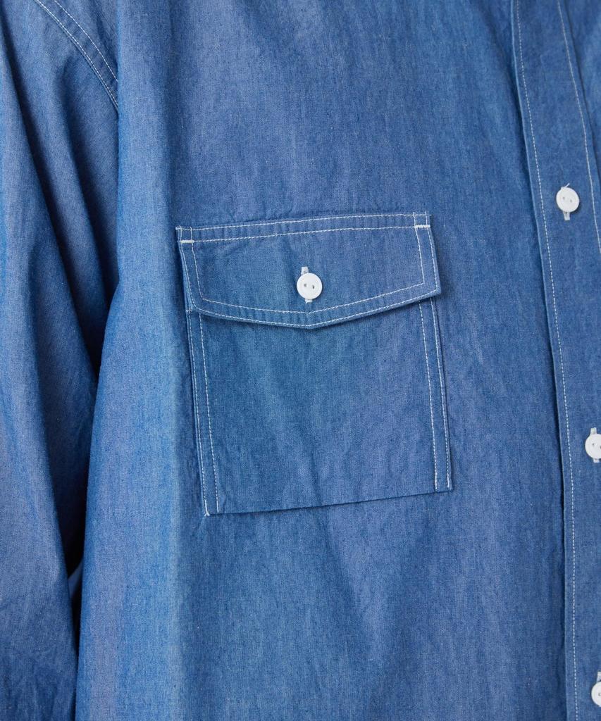 Chambray Work Shirt Tops Shirt Long Sleeve BLUE M [Snow Peak] SH-26SU003 Men's Women's
