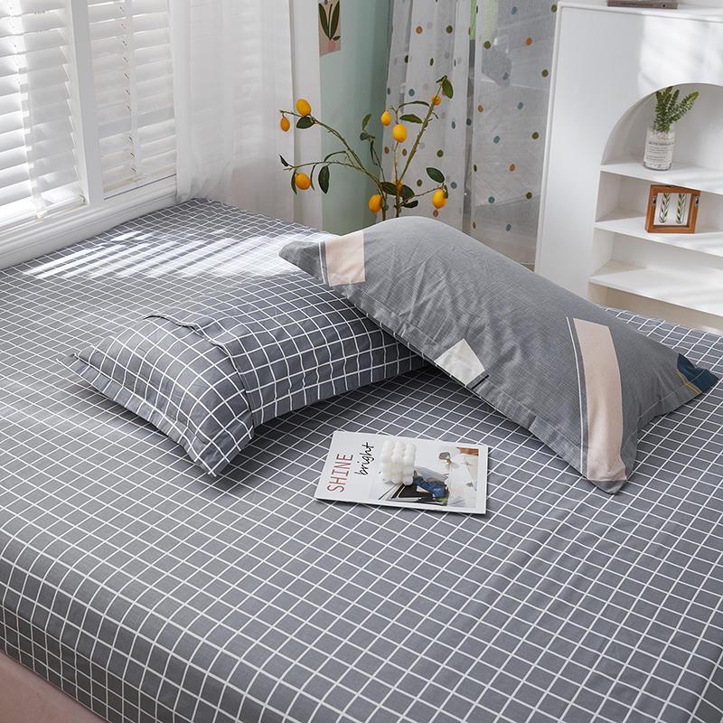Set of Two 100% Cotton Adult Pillowcases, 48x74cm Standard for Double Bed