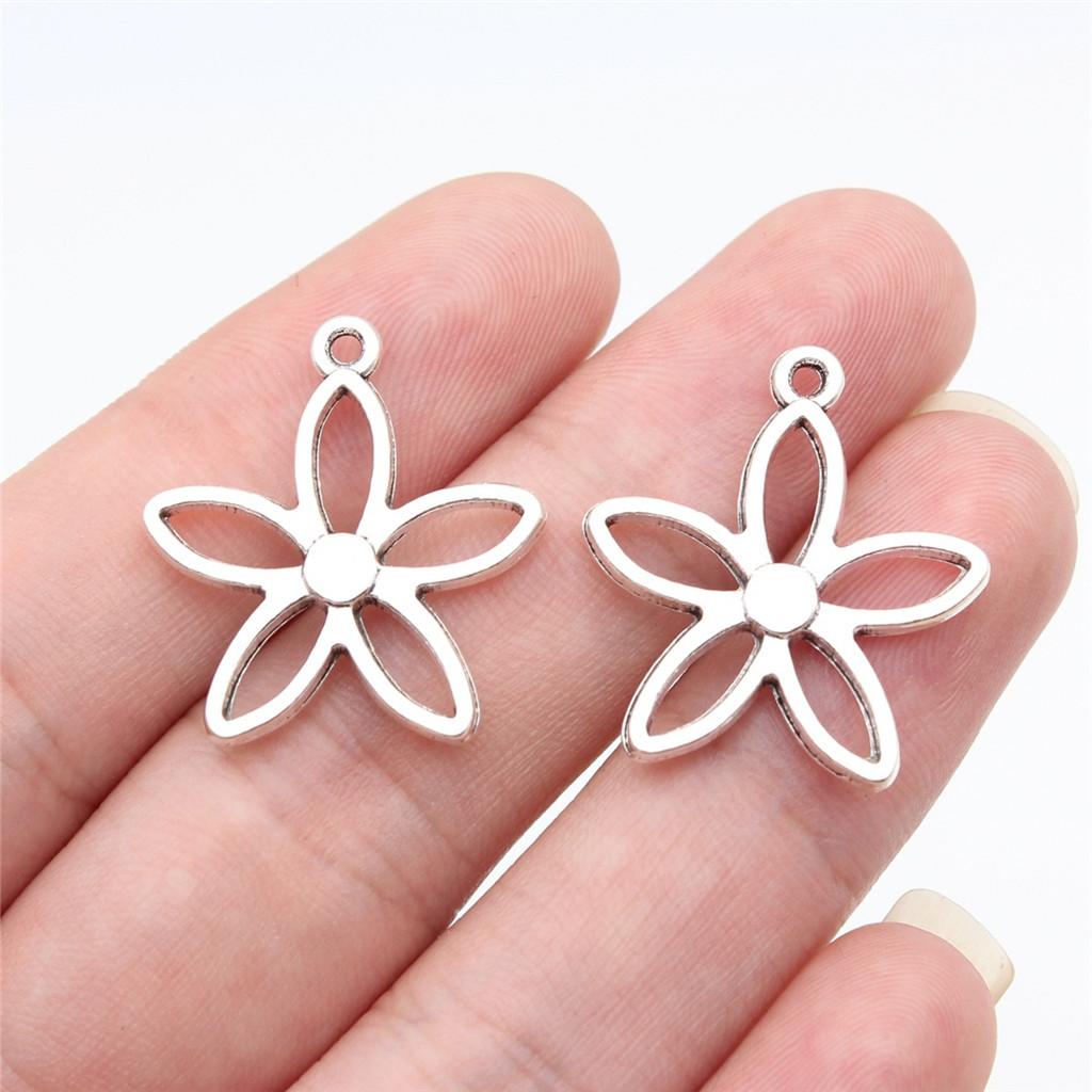 Charms Small Flower Pendants Wedding Jewelry Findings QC116