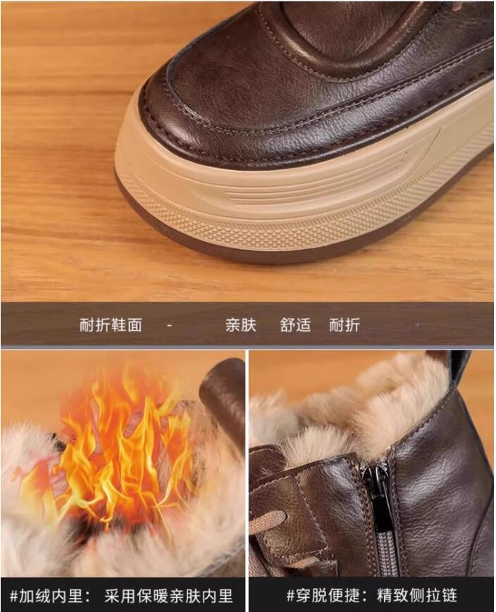 Men Women Winter Boots NonSlip New Women's Ankle Non slip Warm Microfiber Female Shoes Platform Snow Warm Protection for Cold Weather Conditions