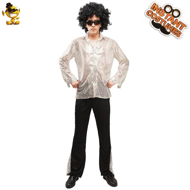 Costume da orgy party disco in argento per coppia costume da palcoscenico costume da esibizione costume da ballo in maschera