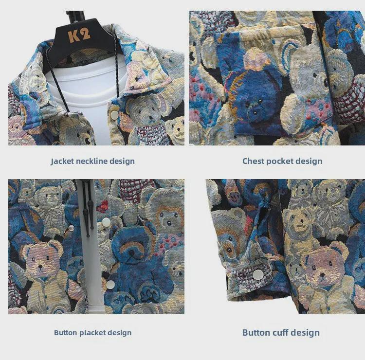 Ανδρικό Υπερμεγέθη Τζάκετ Ντένιμ με Μανίκια Τρία Τέταρτα - Χαλαρή Γραμμή, Μοντέρνο & Ανθεκτικό Ζακάρ Σχέδιο.