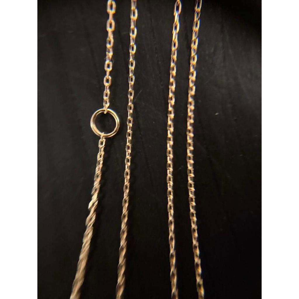 Used K10 1 Natural Diamond 0.02ct Diamond X Nico-chan Reversible Pendant Necklace Star Jewelry Good Condition!