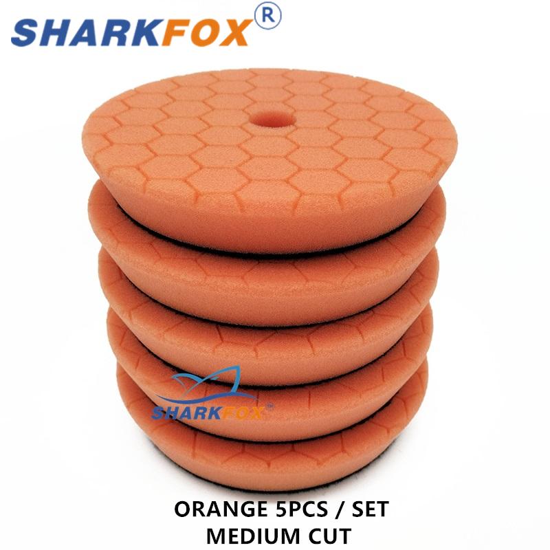 Sharkfox 5Pcs/Lot 3inches/80mmCar Polishing Pad Kit Set Self-Adhesive Buffing Waxing Sponge Wool Wheel Polishing Pad For Drill