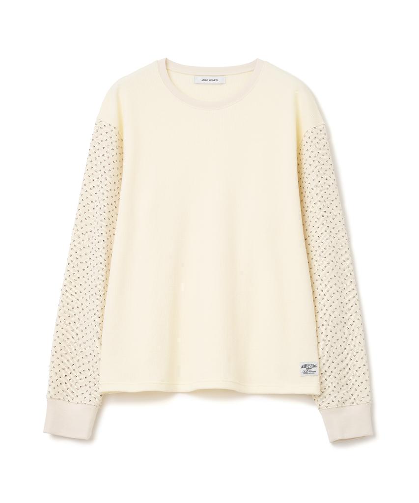 MILLO WOMEN Floral Loose T-Shirt [Cream]