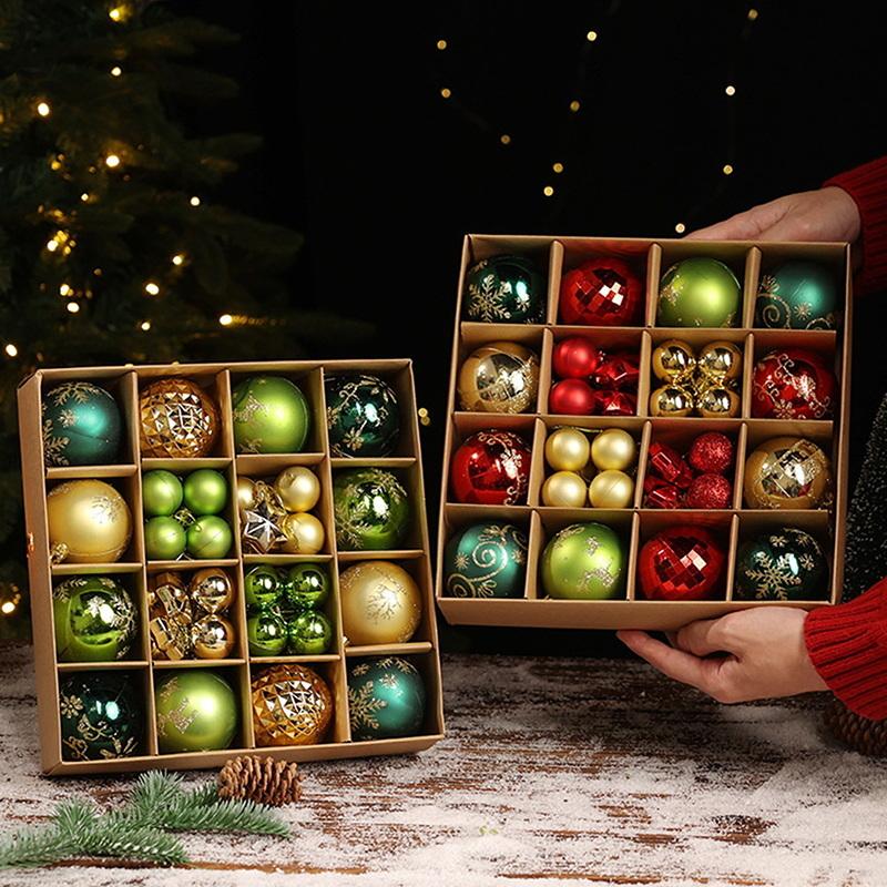 44 Stück 6 cm Weihnachtsbaumkugel Weihnachtsdekoration Xmas Baum Anhänger Ornamente Heimdekoration Navidad Party Neujahr 2027 Partyzubehör