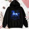 Year of The Horse 2026 Lunar Happy New Year Chinese Traditional Unisex Hoodies Horse Year Zodiac Long Sleeve Pullover Sweatshirt