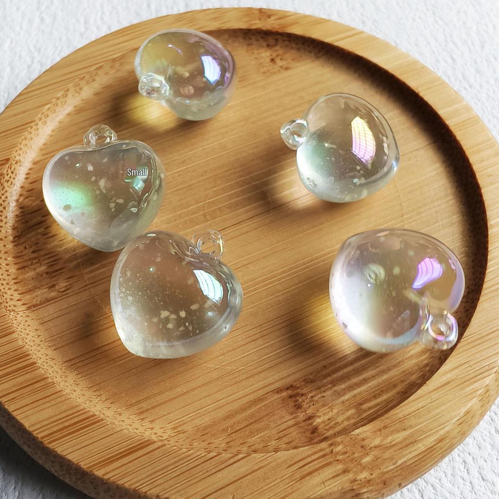 Iridescent Loose Powder Luminous Pendant Jewelry Accessories for DIY Peaches and Hearts