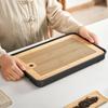 Bamboo Tea Serving Tray with Drainage