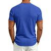 Summer Vintage Style Casual T-Shirts Men Patchwork Drawstring Loose Male Tshirt Short Sleeve Fashion Pull On Tees Streetwear
