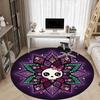 1pc Gothic Mandala Office Round Rug, Non-slip, Soft and Durable Office Rug for Interior Decoration, Perfect for Office,Decoration yy260204028