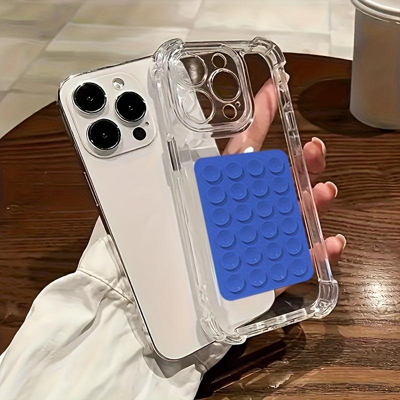Transparent Four-Corner Anti-Drop With 3D Suction Cup Phone Case For iPhone 17 16 15 14 13 12 11 Pro Max Plus XS XR Cover