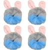 Cartoon Rabbit Fox Ears Plush Scrunchie Hair Band Woman Cute Animal Headdress Hair Rope for Girls Hair Accessoriess