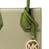 Michael Kors Mercer Solid Color Cowhide Accordion Bag Portable Shoulder Crossbody Bag Mini Women's Avocado Green