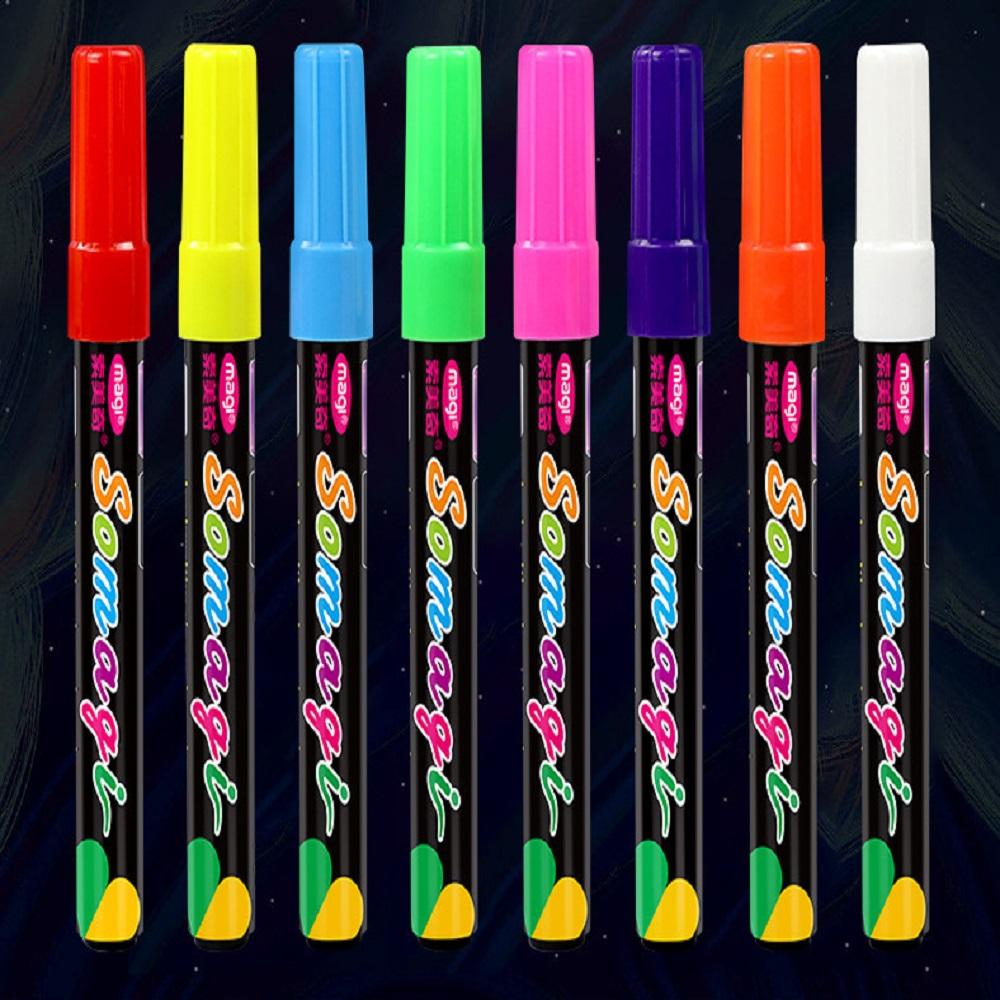8 Colors Erasable Liquid Chalk Marker Pen Blackboard Whiteboad Window Glass Sign