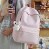 Schoolbag Japanese Simple Versatile Plaid Backpack Female Niche Design College Style Student Schoolbag Large Capacity Casual Backpack