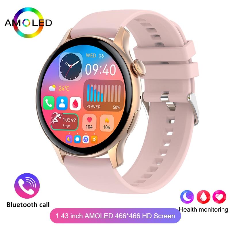 2026 New True AMOLED Smart Watch Ladies Screen Always Show Time 466*466 HD Health Tracker Voice Calling NFC Smartwatch Women