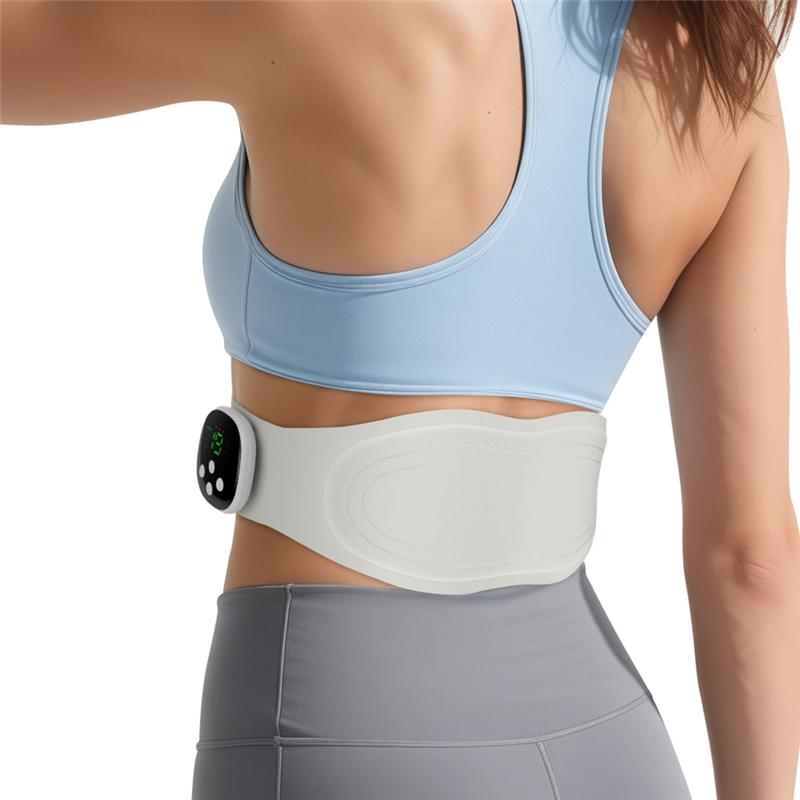 Lower Back Toning Electric Waist Massager Belt Vibration For Belly Hot Compress Massage USB Rechargeable Muscle Relaxing Charge