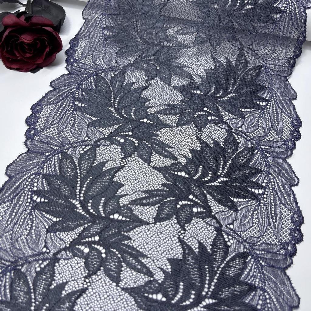 23cm Wide Spandex Lace Fabric, Mutilcolor stretch Sewing Lace Trim for Lingerie, Bra, Underwear, Dress, Garment, Home Decor, Crafting (23cm Wide)