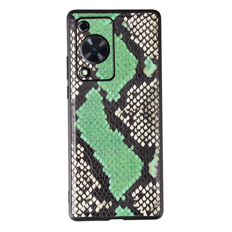 Komplettpaket aus Lederhülle für Huawei Enjoy 70 mit Python-Muster aus Rindsleder – Schützen Sie Ihr Enjoy 70Pro mit Stil!