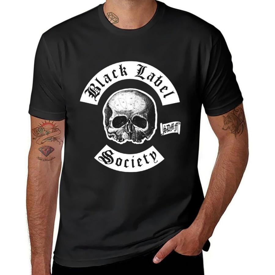 MENPULAM Mens T-Shirt Hipster Print Black Label Society T Shirt Short Sleeve Tees Top(1) S