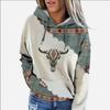 Women S Western Ethnic Printed Hooded Sweatshirt Casual Autumn Winter