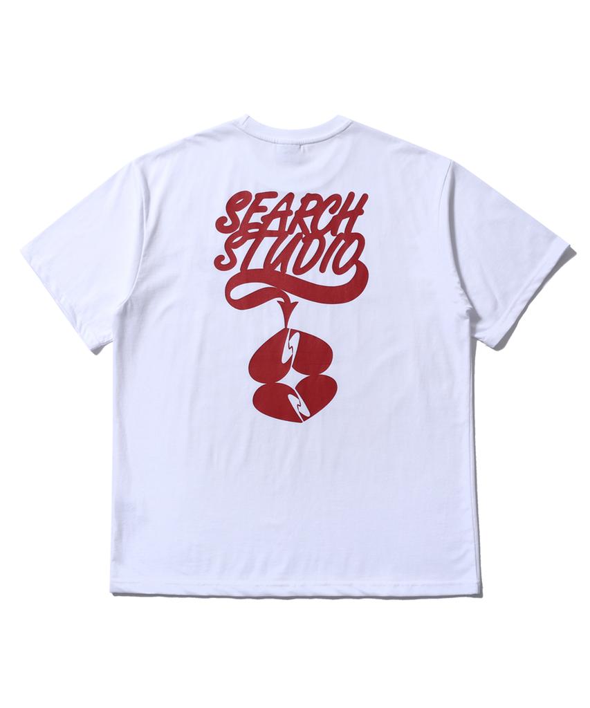 Sseochi410 Twin Heart Logo Short Sleeve T-Shirt White