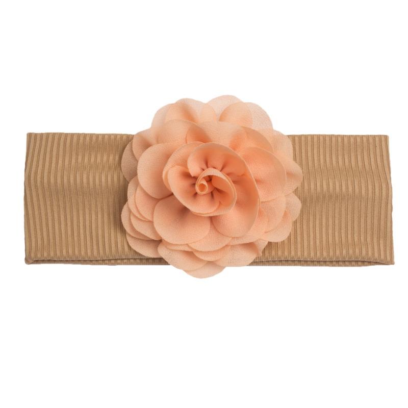 New baby headband headgear, cute children's ribbed wide-brimmed flower headscarf, baby headband.