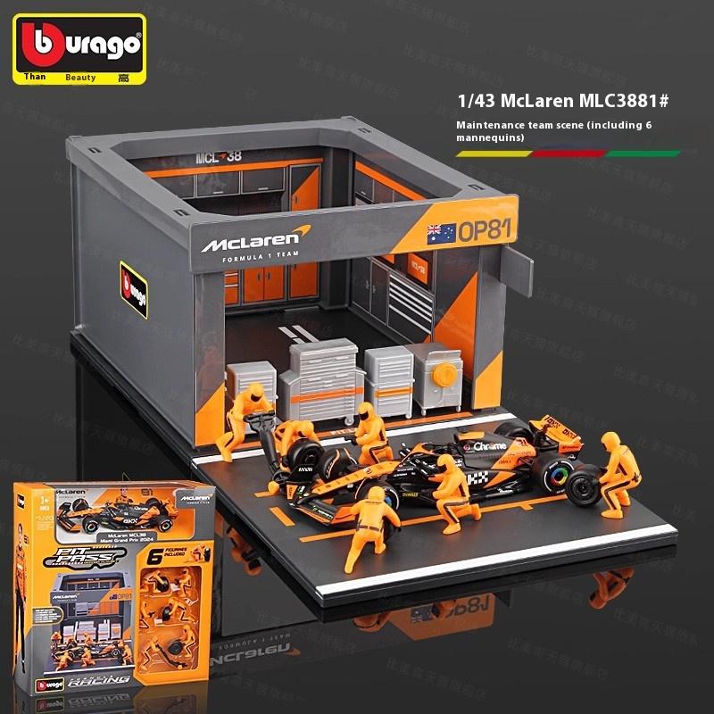 In Stock Bburago F1 1:43 Ferrari Sf24 #16 #55 Pit Pass 6pcs Maintenance Worker Doll Diecast Model Piece Pit Crew Toys Gift
