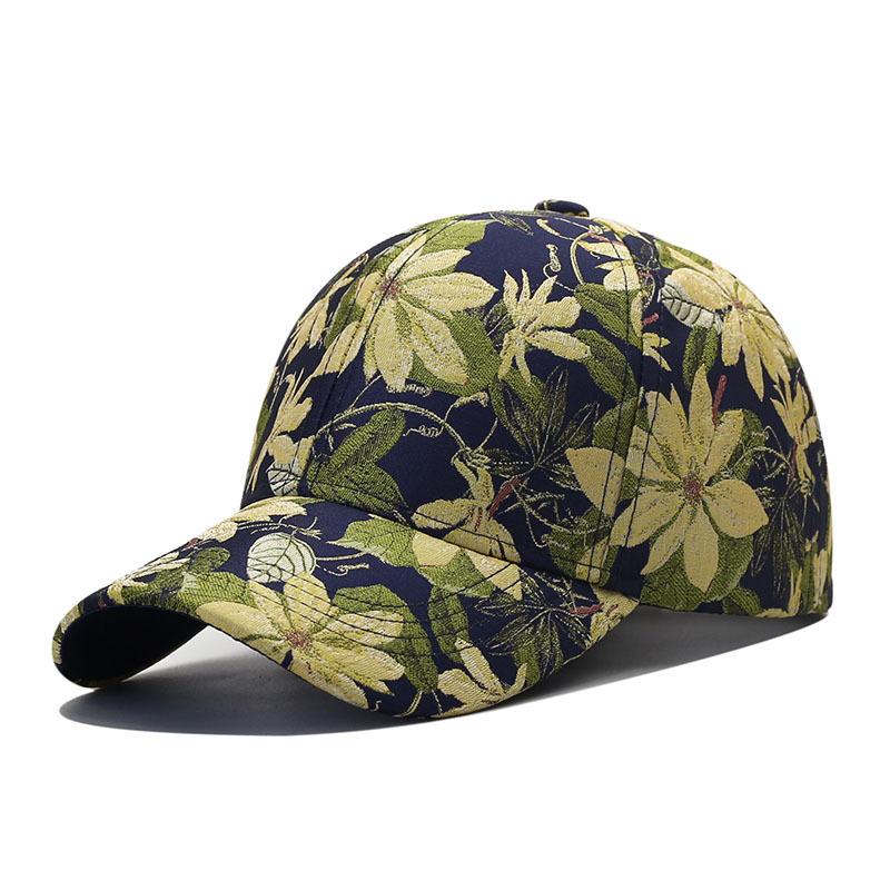 Casual Fashion Floral Cloth Baseball Cap Women's Spring and Autumn Versatile Foreign Style Sunshade Cap Hat