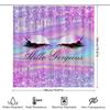 Glamorous Eyelash Shower Curtain Pink Glitter Hello Gorgeous Bath Mat Decoration for Bathroom Accessories Set Home Decor Waterpr