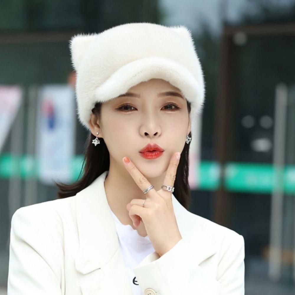 New Women's Winter Hat Internet Celebrity Hat Fashion High Sense Imitation Fur Hat
