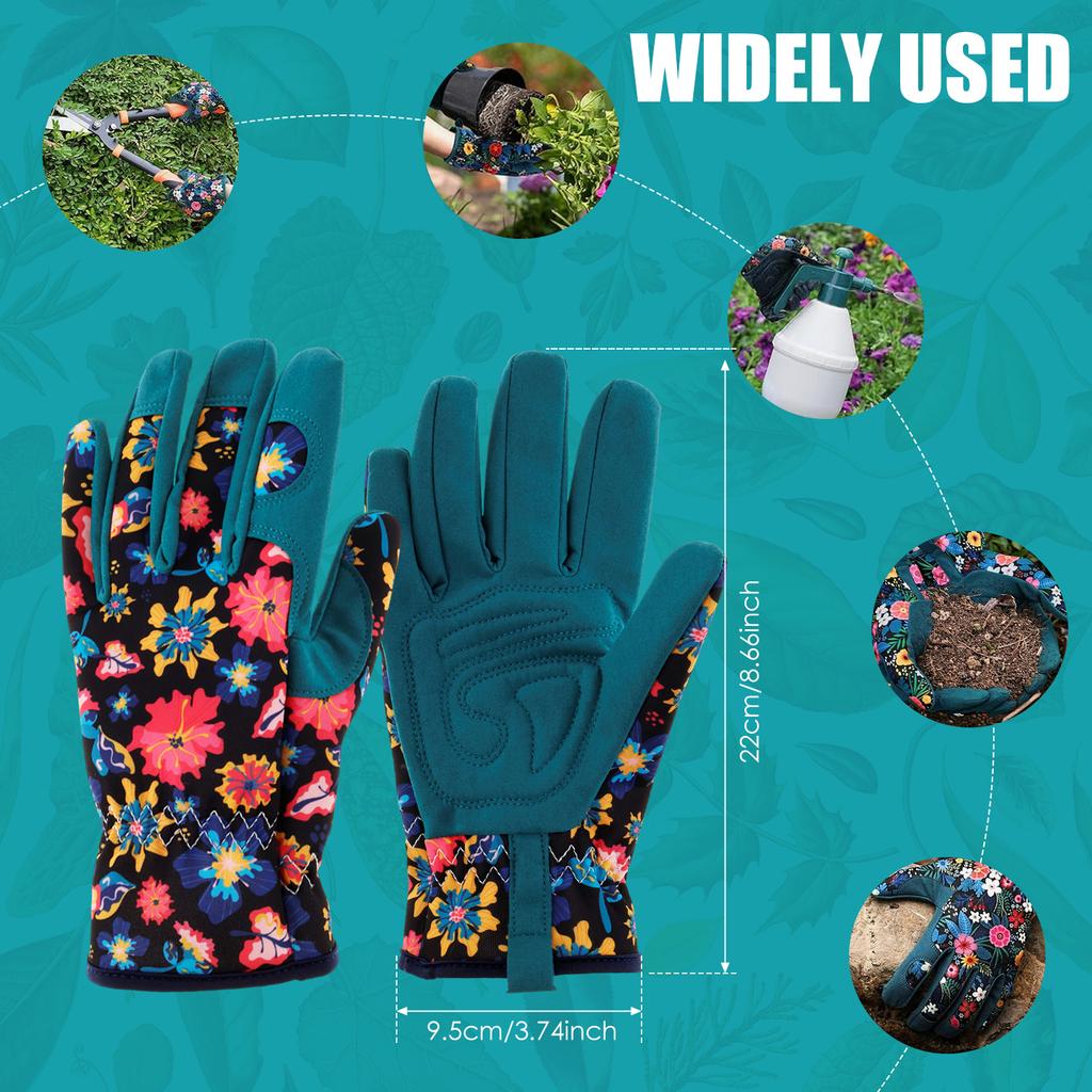 1 Pair Thorn Proof Gardening Gloves Polyester Fiber Pruning Gloves Breathable Garden Weeding Working Gloves for Picking Pruning
