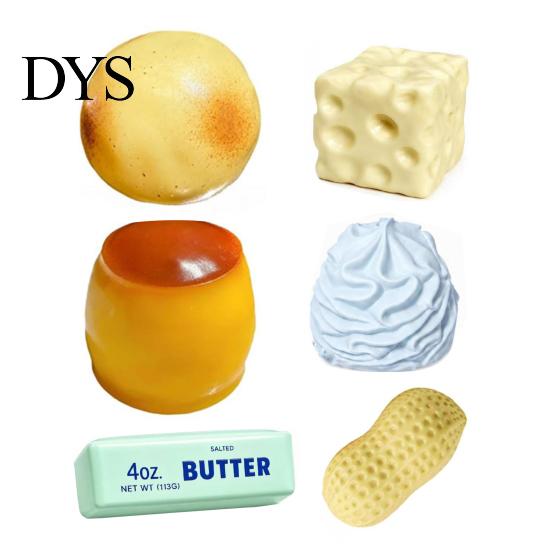 Crunchy Stress Relief Toy 3/4/5/6Pcs/Set Toy, Mango Butter Stick Peanut Pudding Fruit Soap Squeeze Fidget Anxiety Reduction Sensory Ball Adults Toys
