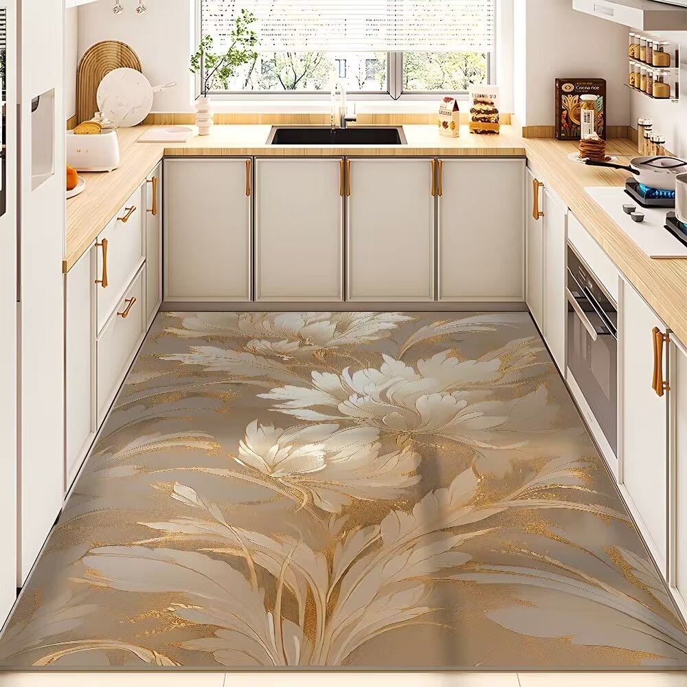 

Коврики для кухни противоскользящие и маслостойкие, моющиеся и протираемые, водонепроницаемые коврики из ПВХ для ног для всего дома, грязеотталкивающие коврики, новые 120x200cm синий