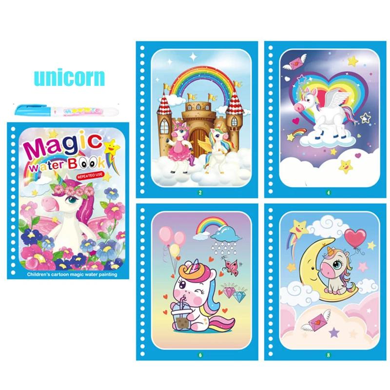 Non-Toxic Magic Water Book With Pen Children Drawing Coloring Books For Kids 2 To 4 Years Old Learning Education Toy Baby Montessori Toys