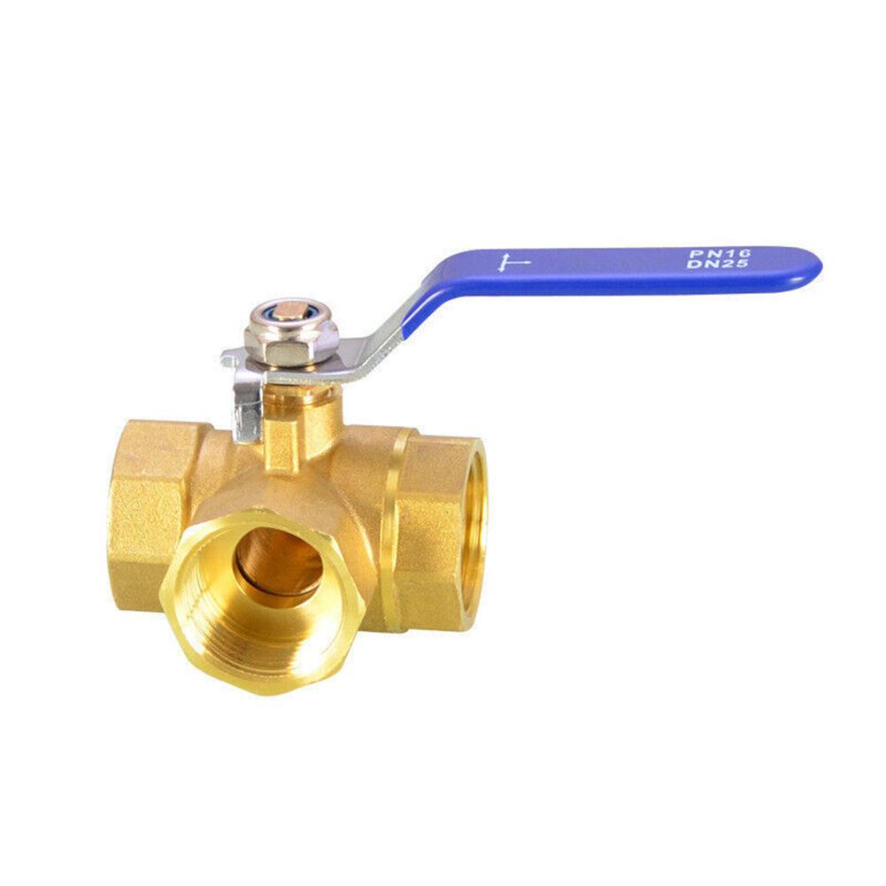 Robinet Sferic cu 3 Căi de 1 Inch Robinet Sferic Robinet Sferic din Cupru Pentru Apă Ulei Gaz