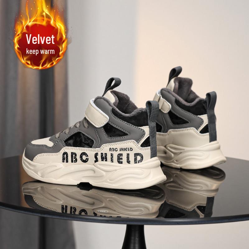 

Girls 2025 Winter High-Top Sports Sneakers - Warm Cotton Casual Running Shoes for Kids 38