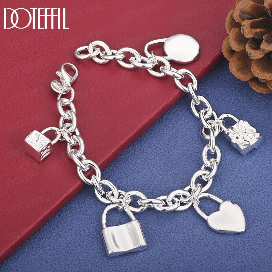 

Модный браслет-подвеска из стерлингового серебра 925 пробы, свадебное украшение 20cm