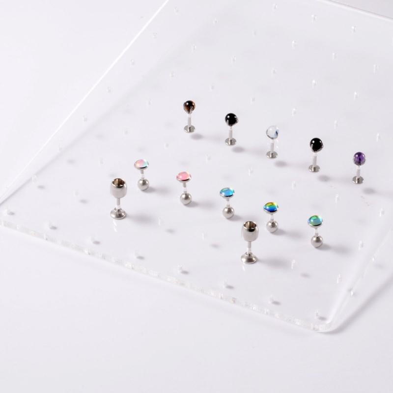 Clear Acrylic Jewelry Rack Needle-style Ear Nail Earring Shelf Earrings Display Board Necklace Display Rack for Women