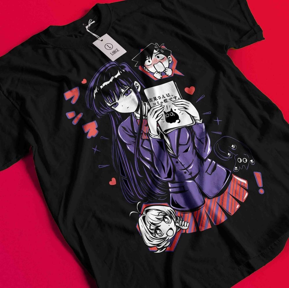 Komi San Can't Communicate T-Shirt Hitohito Tshirt Omoharu Ren Shirt Waifu Tee BB1020