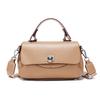 Elegant Womens Top-Grain Leather Crossbody Bag Medium Square Handbag Daily Commute Stylish Shoulder