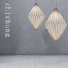 1PC Origami Ceiling Lamp Shade Hanging Lamp Cover Nordic Pumpkin/Garlic/Waist/Diamond Lampshade Home Pendant Light Cord Fixture