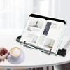 360 Degree Adjustable Desk Textbook Stand Support Foldable Reading Book Stand Holder with Paper Clips Bookcase Stand