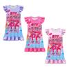 82603 Kids Girls Six Seven Brainrot 67 Print Casual Dress